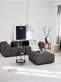 Resim S Home Design Concept Frida 3 Modül Köşe (2 MODÜL VE PUF TAKIM), Keten, Antrasit 