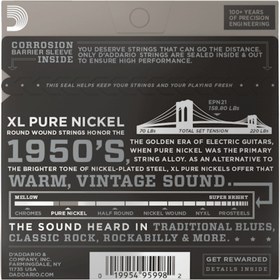 Resim D'Addario EPN21 XL Pure Nickel Elektro Gitar Teli - Jazz Light (12-51) 