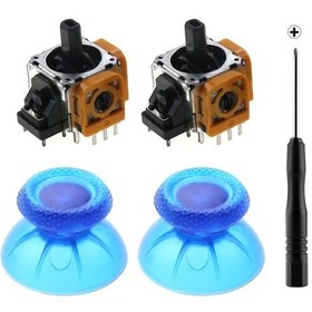 Resim Temizle Mavi-jcd 3d Analog Joystick Çubuk Sensör Modülü Ps5 Denetleyicisi Için Potansiyometreler Thumbstick 