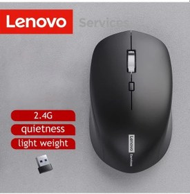 Resim Turcoshop11 Lenovo Kablosuz Sessiz Hafif Ergonomik Ofis Mouse Classic Black 2.4g 2.4g 