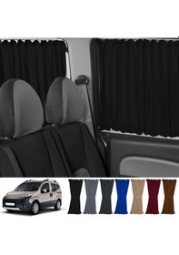 Resim Pandami Fiat Fiorino 2007+ Uyumlu Siyah Raylı Oto Perde Takımı 