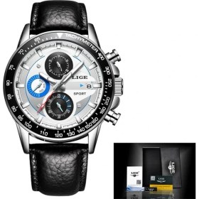 Resim Hanyang Gümüş Mavi L Lıge Moda Kuvars Spor Izle Erkekler Iş Tam Çelik Saat Erkek Saatler Üst Marka Lüks Su Geçirmez Izle Relogio Masculino (Yurt Dışından) 