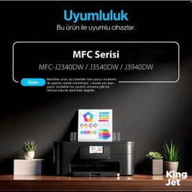 Resim Kingjet Brother Mfc-j3940dw Uyumlu Yüksek Kapasiteli 4 Renk Takım Çipli Uyumlu Kartuş Lc472xl 