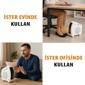 Resim TeknoKapsül Fanlı Isıtıcı (Sfh- 6940) 2000W - Soğuk ve Yatay - Dikey Kullanıma Uygun 