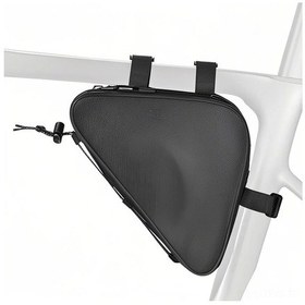 Resim Tenfowee Bisiklet Üçgen Çantası, Su Geçirmez, 900d Korumalı Malzeme, Yansıtıcı Logo, Kolay Kurulum, 0.9l Depolama, Dağ Yolu Bisikleti Ekipmanı Siyah 