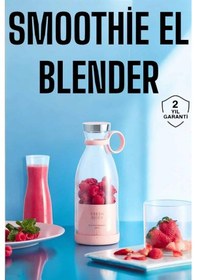 Resim El Blender Bardak Blender Şarjlı Taşınabilir Meyve Sıkcağı Smoothie - Lisinya 