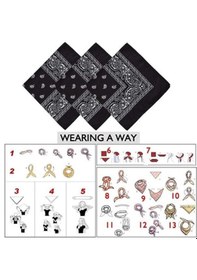 Resim Melek Kare Bandana Fular Mavi 