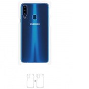 Resim Galaxy A20S Arka Yan Koruyucu Darbe Emici Poliüretan Film Amerika Üretimi 