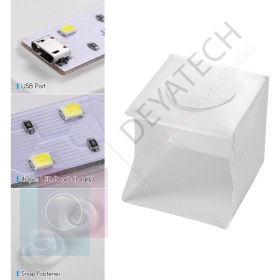 Resim Deyatech Işıklı Ürün Çekim Çadırı 40X40 Mini Stüdyo Tam Set 