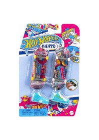 Resim Hot Wheels Skate Retro Temalı İkili Parmak Kaykay Ve Ayakkabı Hxl 