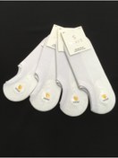 Resim Slayt 4 Adet Pamuk Modal Karışımlı Düz Renkli Ince Yazlık Erkek Görünmez Patik ( Sneakers ) 