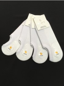 Resim Slayt 4 Adet Pamuk Modal Karışımlı Düz Renkli Ince Yazlık Erkek Görünmez Patik ( Sneakers ) 
