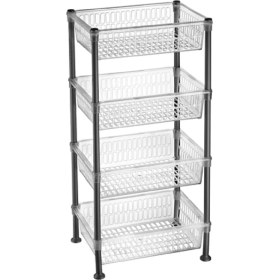 Resim Follow Me Nostalji 4 Lü Plastik Sebzelik Transparan Şeffaf 