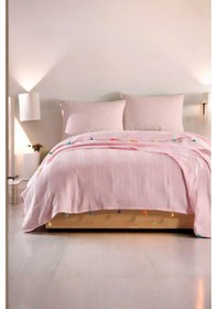 Resim Pembe Renk Ponpon Dream Pike Çift Kişilik 200x220cm Pembe 