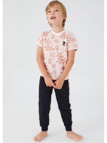 Resim U.s. Polo Assn. 1358 Flowered Erkek Çocuk Kısa Kol Pijama Takım 001 