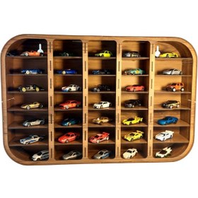 Resim Oyuncak Araba Rafı, Demonte Ahşap 