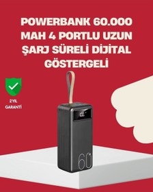 Resim Led Ekranlı Çok Fonksiyonlu Taşınabilir Şarj Ünitesi Powerbank Çok Renkli 