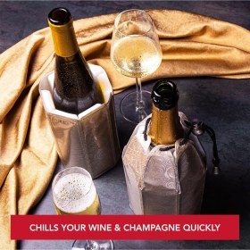 Resim Vacu Vin Aktif Soğutucu Şarap & Şampanya Soğutucu Platin 