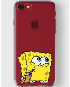 Resim Elorakılıf Iphone 7/8/se2020 Uyumlu Sünger Bob Tasarımlı Premium Şeffaf Kılıf 