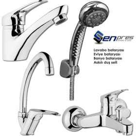 Resim Yapıstore Banyo + Mutfak Evye + Lavabo Bataryası + Duş Seti 