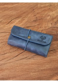 Resim Tütün Kesesi Cüzdan Tütünlük Gerçek Deri Açık Boyut: 13cm 19cm Kapalı Boyut: 7cm 13cm 