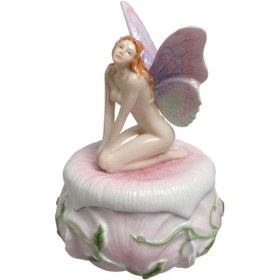 Resim Veronese Wise-porselen Perılı Mücevher Kutusu-9,5 9,5 13cm 