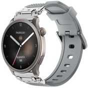 Resim Metal Silikon Akıllı Saat Kayışı - Gümüş Gri Um16772-4 Yurt Dışından 