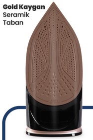 Resim GoldMaster Smarty 2400 Watt Seramik Tabanlı 170 gr Etkili Şok Buharlı Ütü 