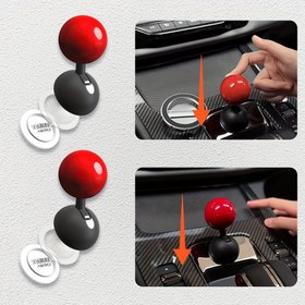 Resim Araba Motoru Start Stop Düğmesi Kapağı, Dekoratif Evrensel Araç Kontak Aksesuarı, Joystick Benzeri Plastik Topuz, Araba Tutkunları İçin Hediye, Elektrik Gerektirmez 