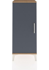 Resim Arges Komodin 2 Raflı Tek Kapaklı 44x30x106 Çam-antrasit Atlas Çam 