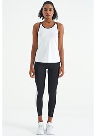 Resim Tommy Life Beyaz Çift Askılı Sırt Detaylı Standart Kalıp Kadın Spor Atlet - 97258 Beyaz 