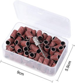 Resim 100 Adet Nail Art Tırnak Freze Uyumlu Zımpara 120 Grit 