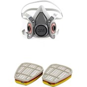 Resim 3m 6300 Yarım Yüz Gaz Maskesi+6075 Formaldehit Filtresi 