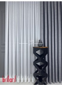 Resim Tül Perde Brillant Marka Tt Zemin Etek İşleme Amazon Desen Çok Renkli 