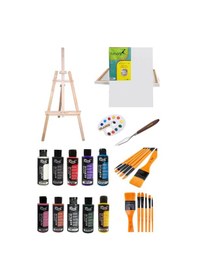 Resim Rich 120 Cc Akrilik Boya - 50x70 Tuval -metal Spatulalı Şövale Seti 