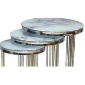 Resim Brc Zigon C Model Krom Kaplama Renk Kırılmaz Temper Beyaz Mermer 