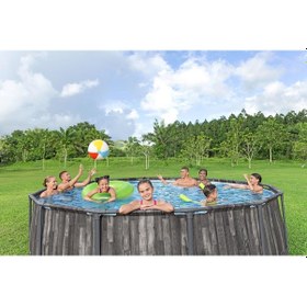 Resim Bestway 5614z Steel Pro Max Prefabrik Yer Üstü Çember Havuz Seti 4,27 M X 1,07 M 