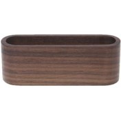 Resim Ahşap Masa Kartvizit Ekran Standı Notu Tutucu Saklama Kutusu Organizatörü, Size:black Walnut Color 