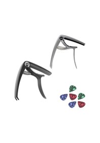 Resim Maxword Q10-bk-gr Çinko Alaşımlı Profesyonel Kapo Üst Kalite Capo 2 Adet Tüm Gitarlar İle Uyumlu 