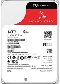 Resim Seagate Ironwolf Pro ST14000NT001 3.5" 14 TB 7200 RPM 256 MB SATA 3 HDD 
