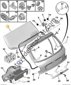 Resim PEUGEOT 206 BAGAJ KAPAK CAMI (ORJİNAL) 