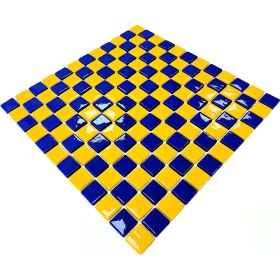 Resim Mutfak Tezgah Arası, Havuz, Banyo, Sauna, Spa, Iç ve Dış Dekorasyonda Tüm Yüzeyler Için, 25X25MM. Fenerbahçe 31.5X31.5CM. Fileli Cam Mozaik. (10 File Karo = 1 M2 Fiyatıdır ) 