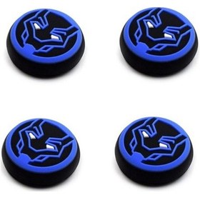 Resim Cafele PS4 - PS5 - Xbox One X/S - Series X - Series S Analog Koruyucu Silikon Pad Black Panter Mavi 