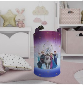 Resim Mekta Home Bebek Ve Çocuk Odası Karlar Ülkesi Mor Desenli Oyuncak Sepeti Renkli Çok Renkli 