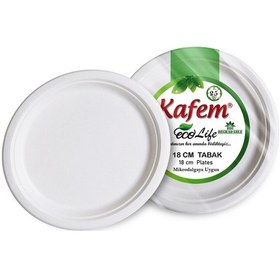 Resim Kafem Ekolojik Karton Tabak 18 cm 25 li X 5 Paket 
