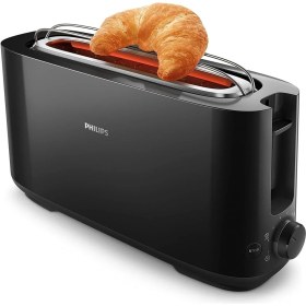 Resim Siyah Ekmek Kızartma Makinesi, Günlük Kullanım Için Şık ve Pratik Tasarım 