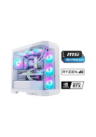 Resim MSI MAG Pano White X130 R7-5700X 32 GB 1 TB M.2 NVMe SSD 12 GB RTX5070 Free Dos Masaüstü Oyuncu Bilgisayarı 