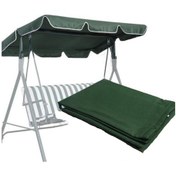 Resim Dofolink Bahçe Salıncakları İçin Yağmurluk-güneşlik, Yıkanabilir Dekoratif Kenarlı Koruyucu Örtü, 164x114x15cm, Yeşil Beyaz Kenar 
