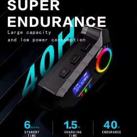 Resim Y30 Kask Kulaklık Bluetooth Motosiklet Kulaklık Rgb Radyolu Intercom 