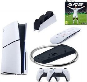Resim Sony Playstation 5 Slim Cd + 2. Ps5 Kol + Dikey Stand + Sarj istasyonu + Medya Kumandası+ Fc25 